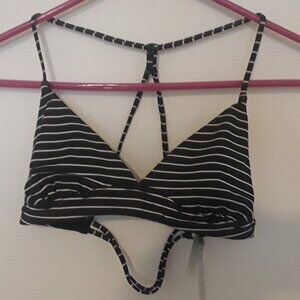 Victoria's Secret, Victoria Sport Size Small Black w/ White Stripes